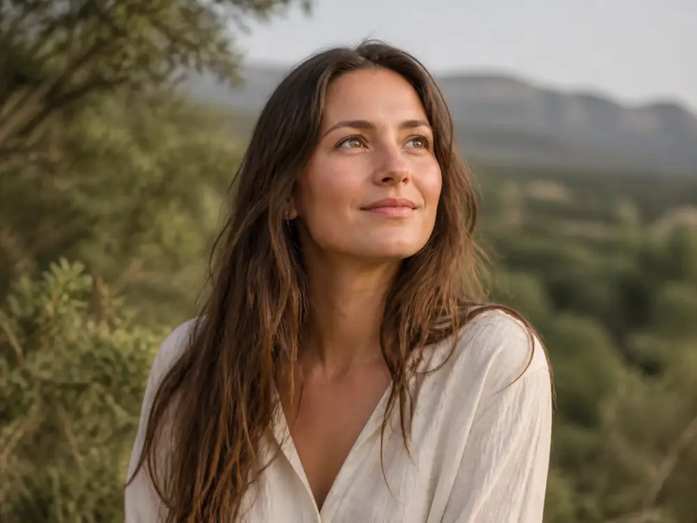 Une femme retrouvant confiance dans un cadre apaisant